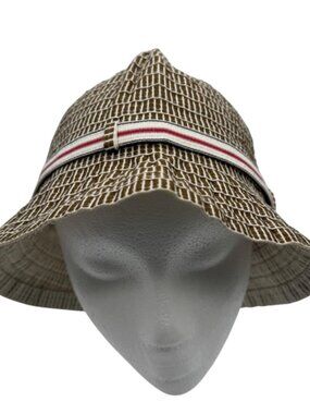 Rare Bucket Hat By Grevi Firenze Neiman Marcus Made In Italy Brown Cream S/M